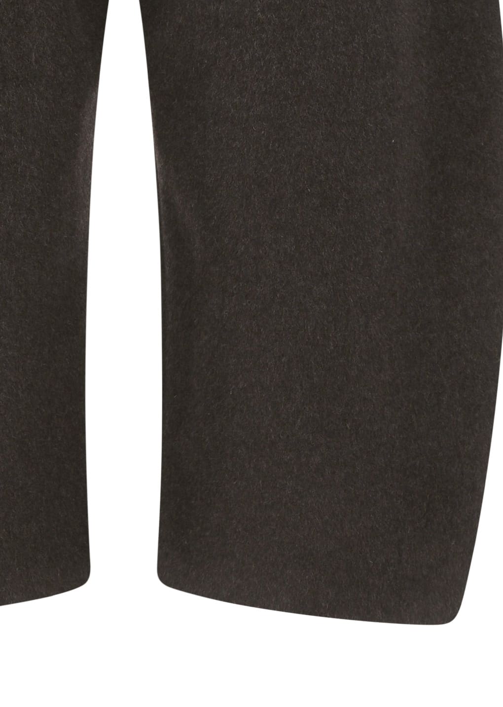 curved culotte pants, dark brown