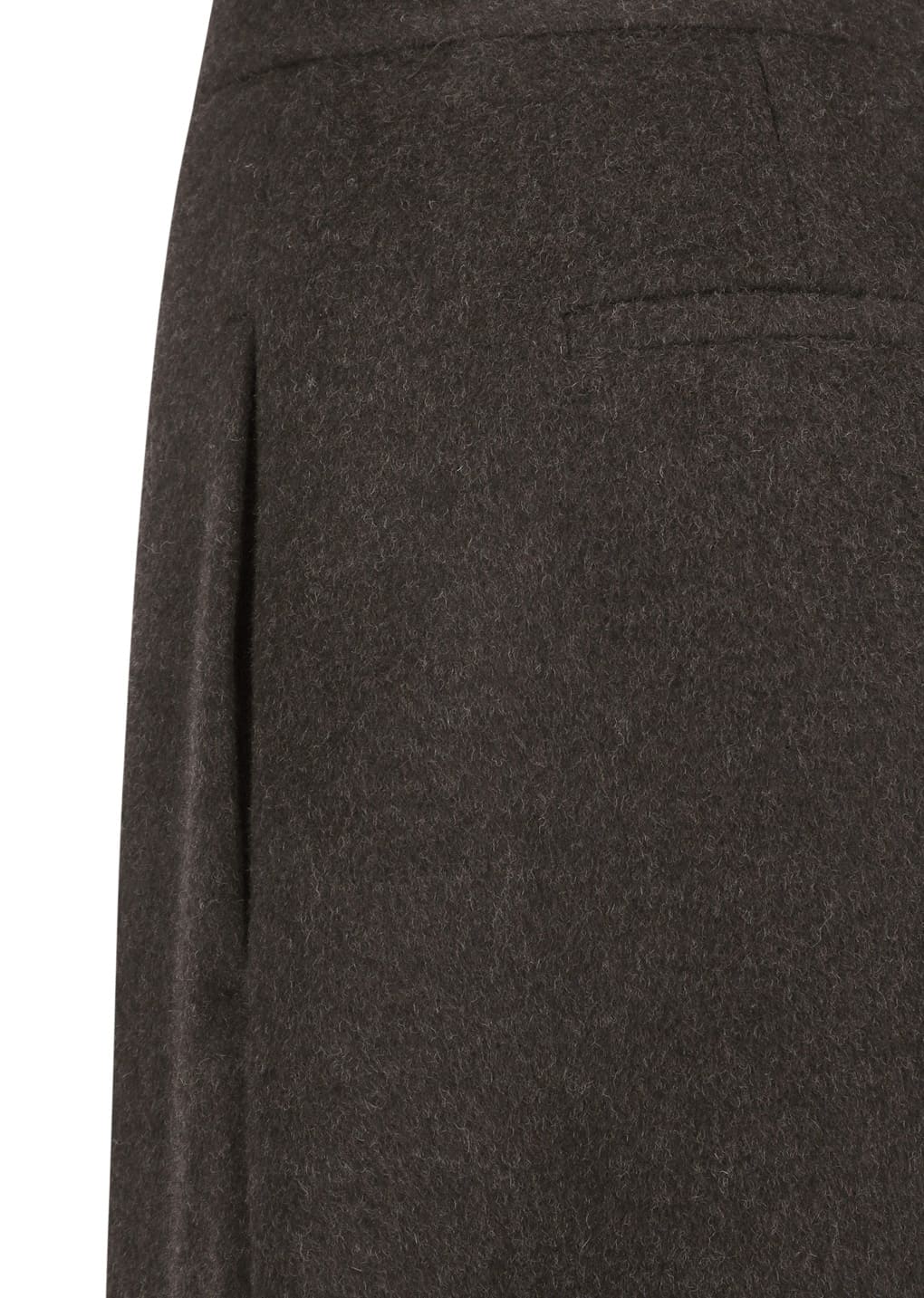 curved culotte pants, dark brown