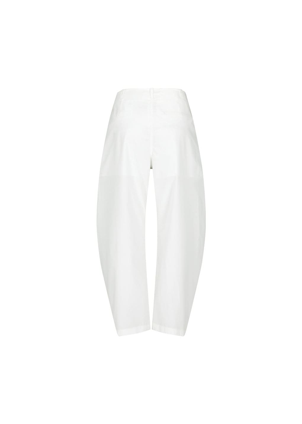 curved pants, white