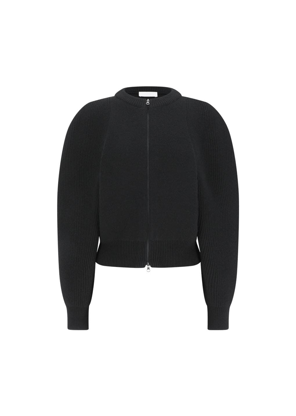 cut out rounded cardigan, black