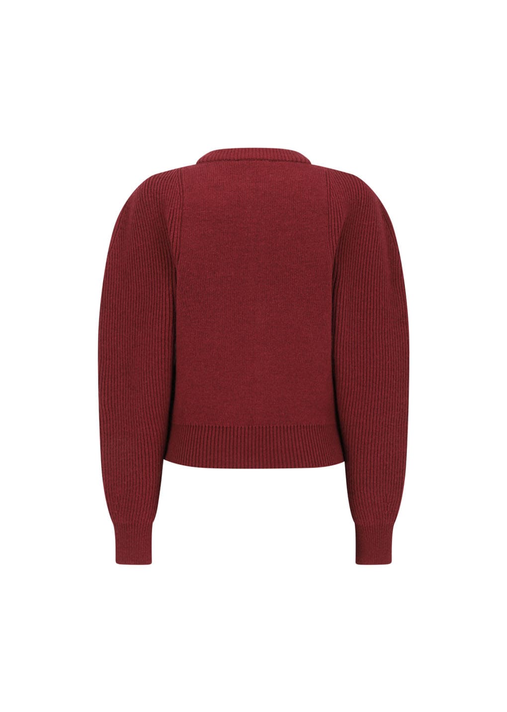 cut out rounded cardigan, red