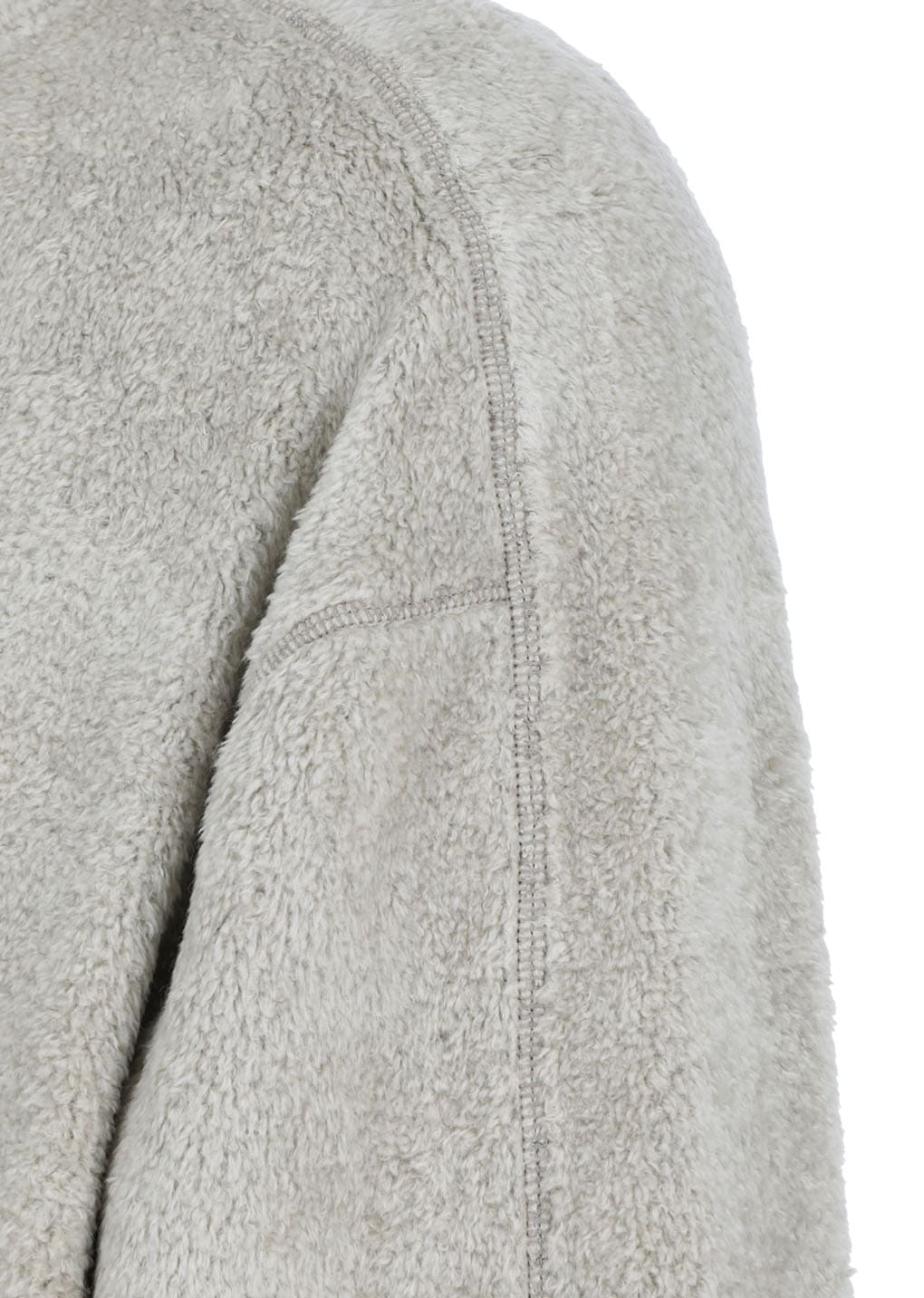 fluffy oversized half neck pullover, grey