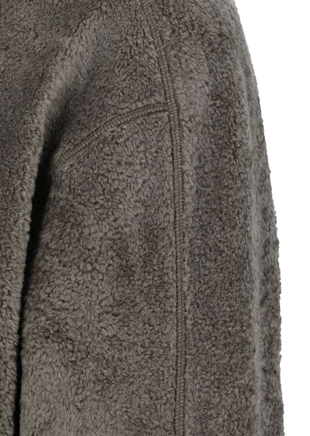 fluffy oversized half neck pullover, khaki
