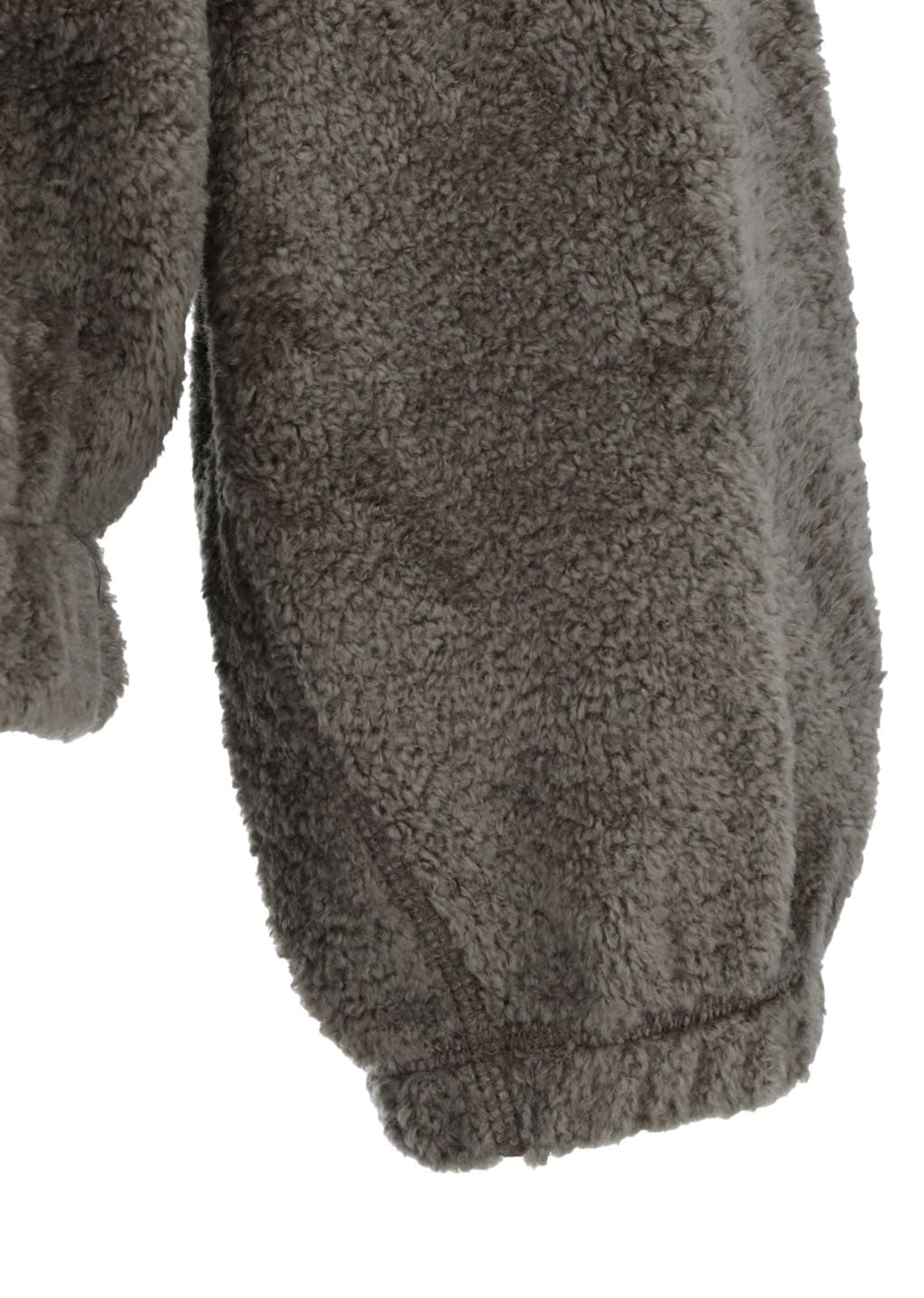fluffy oversized half neck pullover, khaki