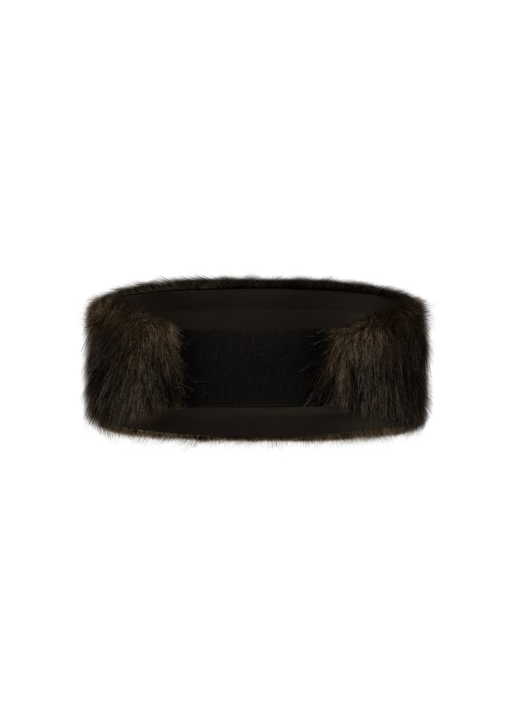 fur hairband, dark brown