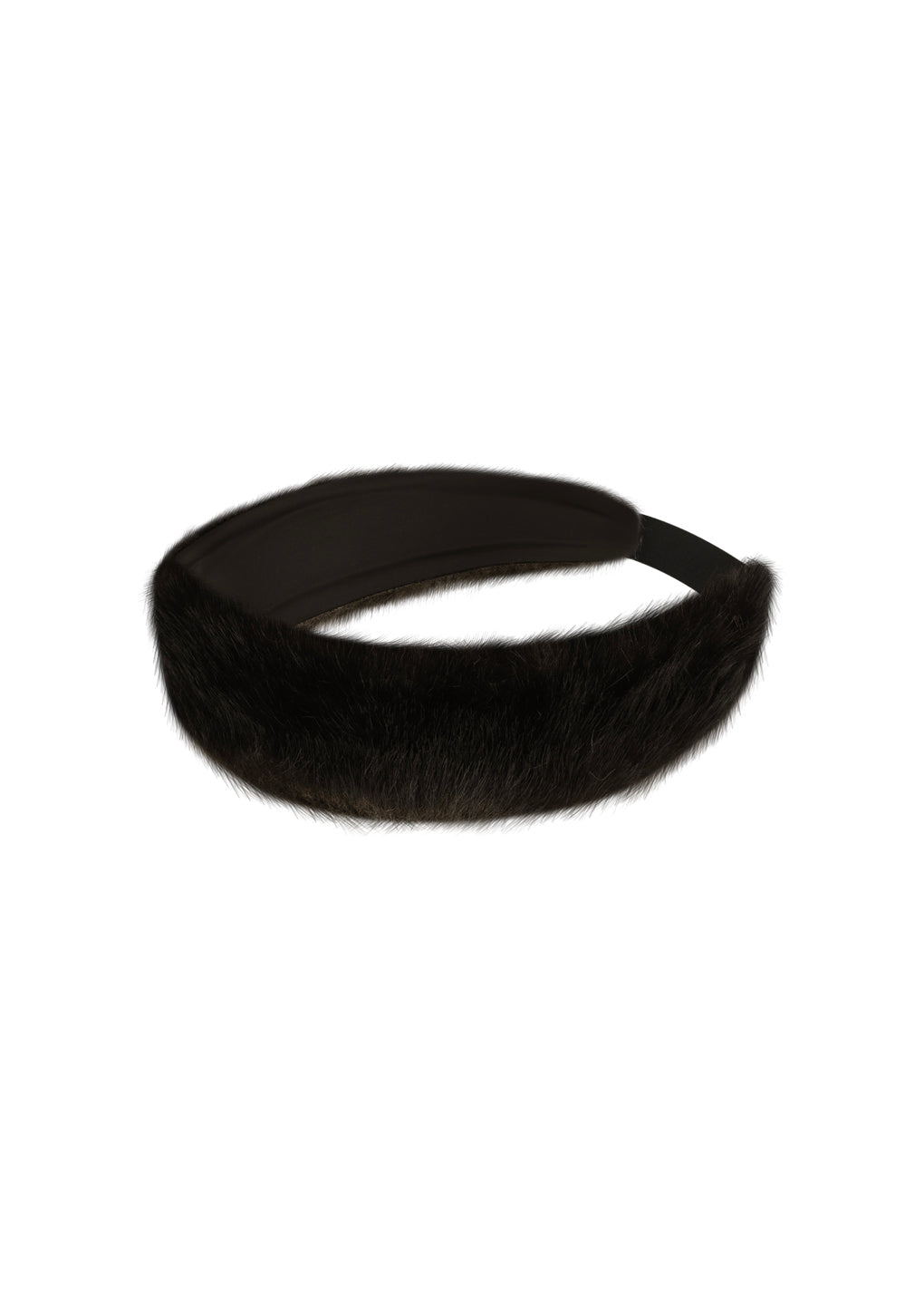 fur hairband, dark brown