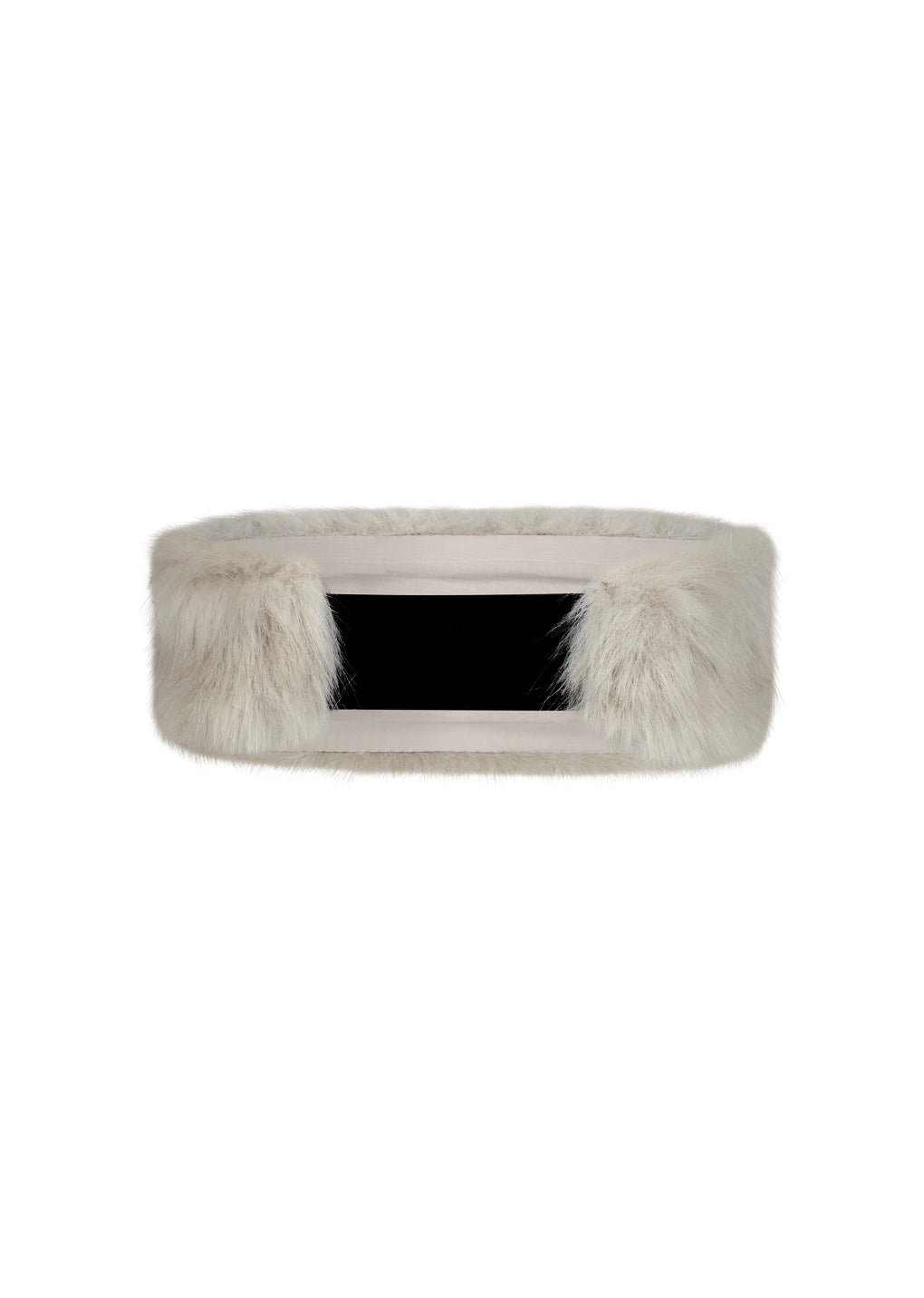 fur hairband, ivory