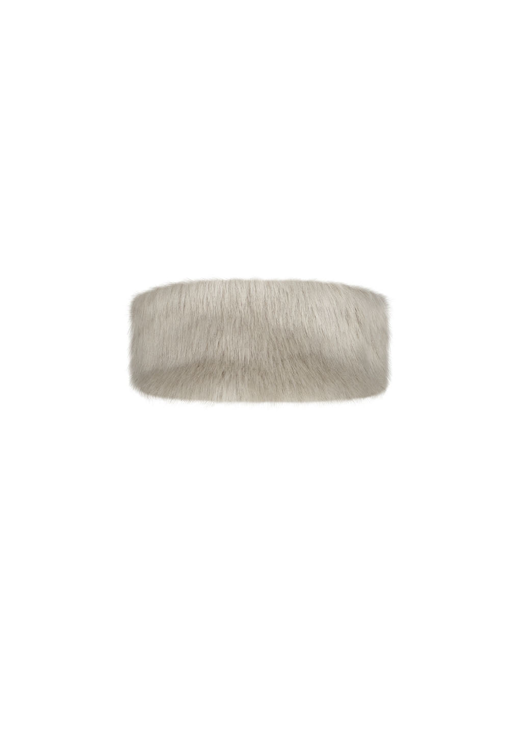 fur hairband, ivory