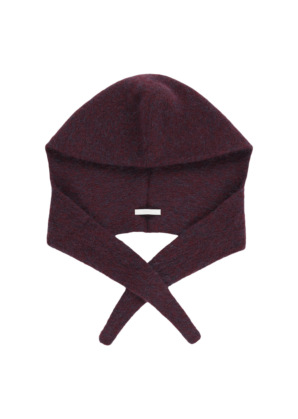 hairy balaclava scarf, burgundy