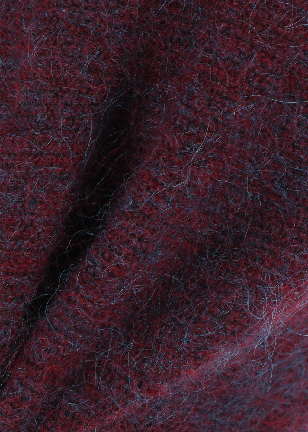 hairy balaclava scarf, burgundy