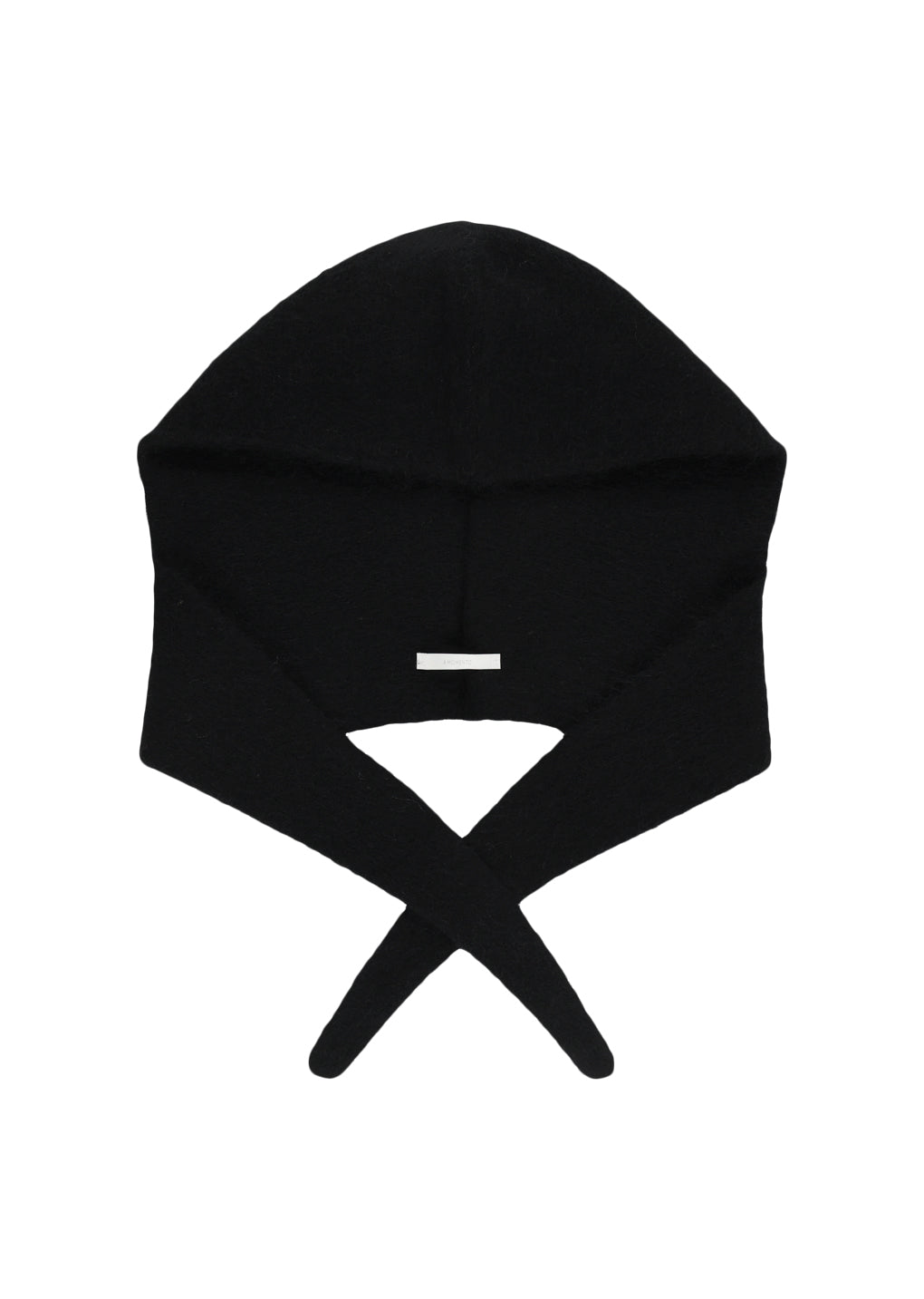 hairy balaclava scarf, black