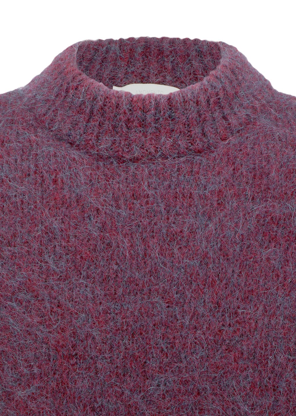 hairy rounded pullover, burgundy