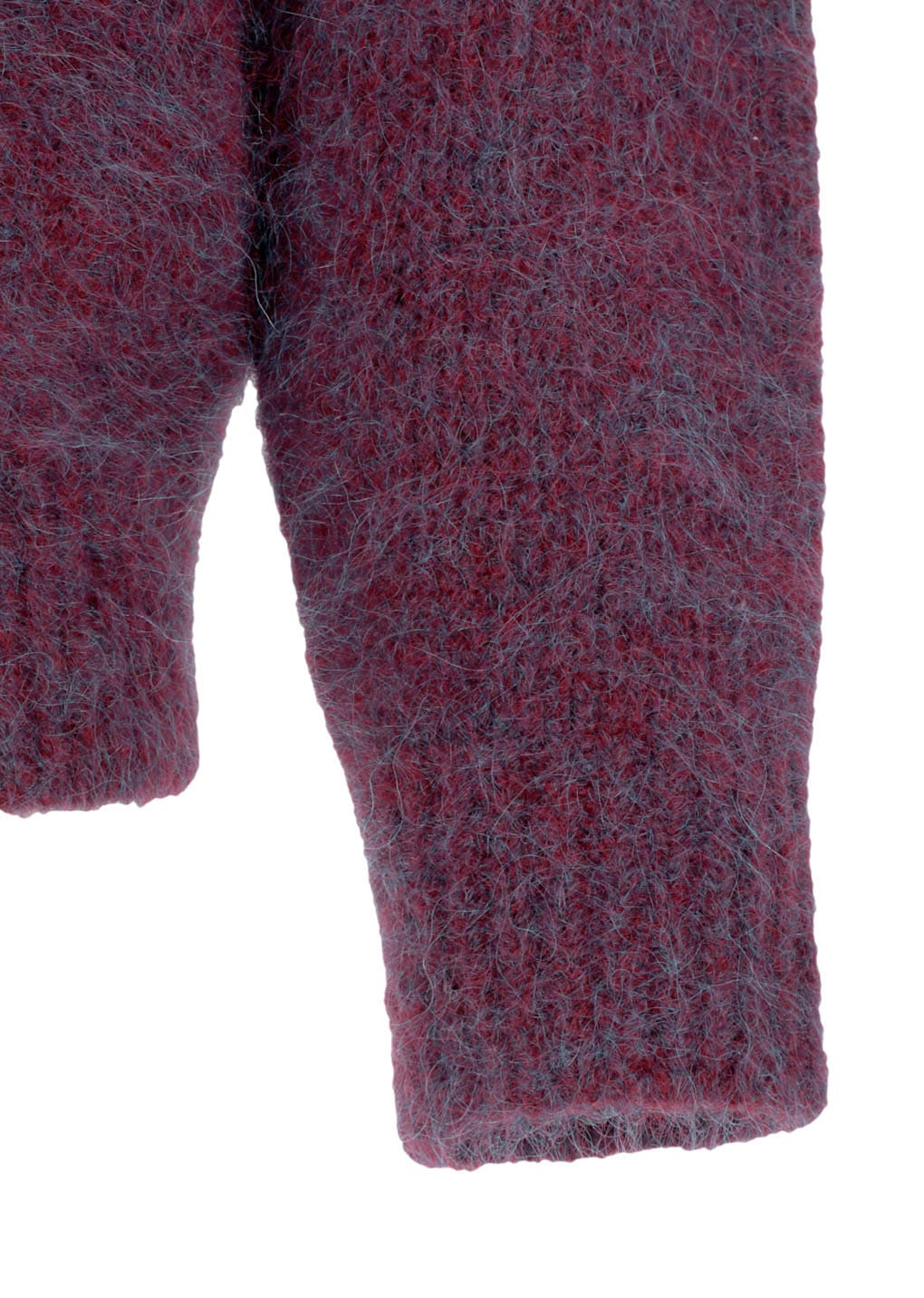 hairy rounded pullover, burgundy