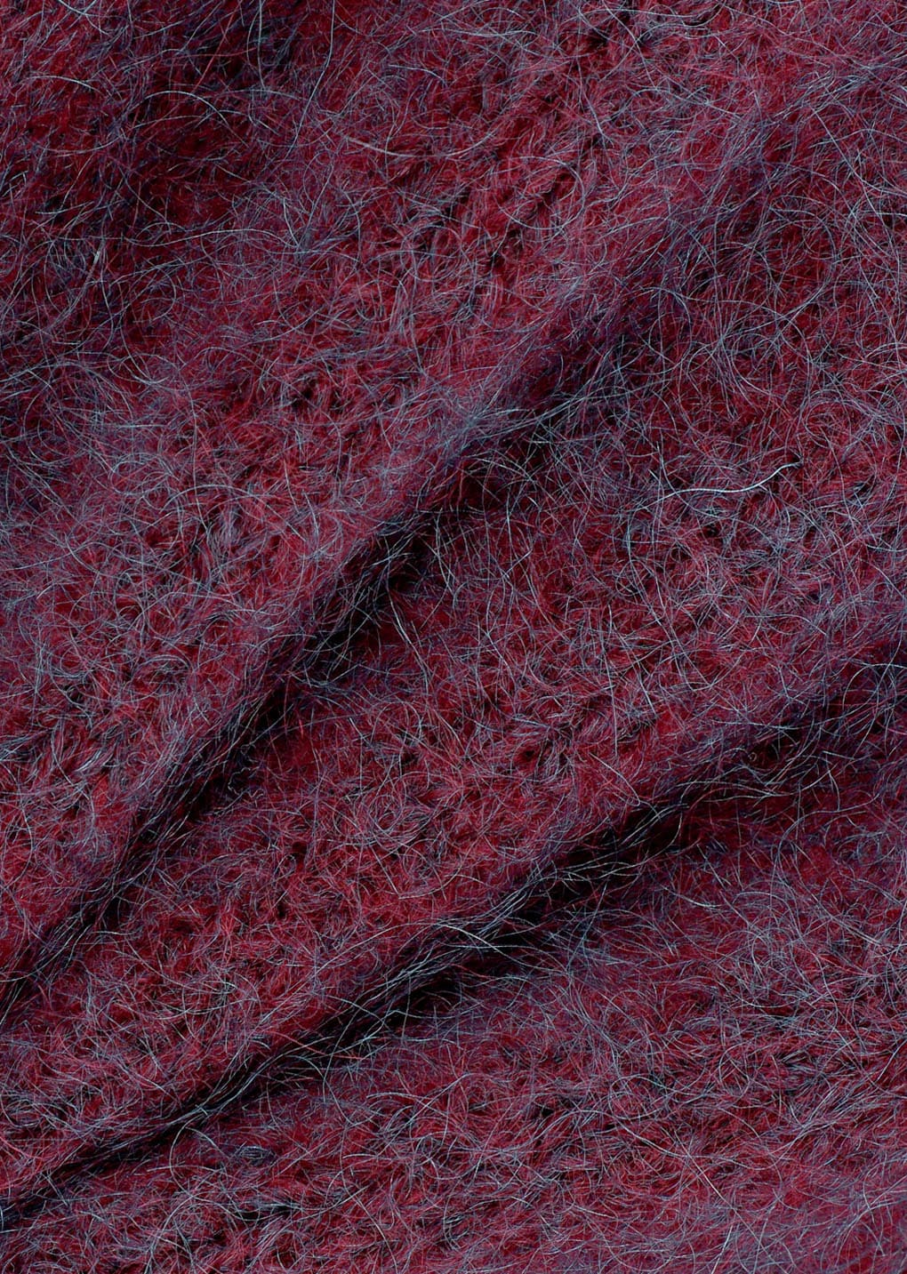 hairy rounded pullover, burgundy