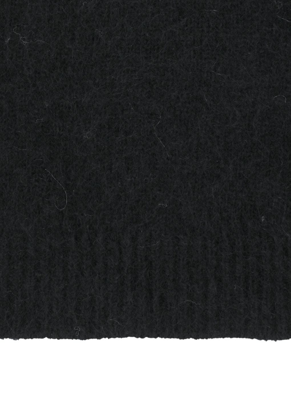 hairy rounded pullover, black