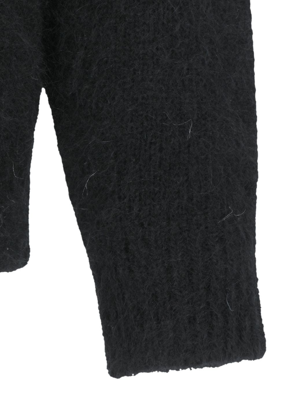 hairy rounded pullover, black