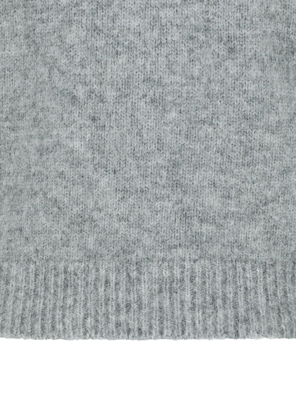 hairy rounded pullover, melange grey