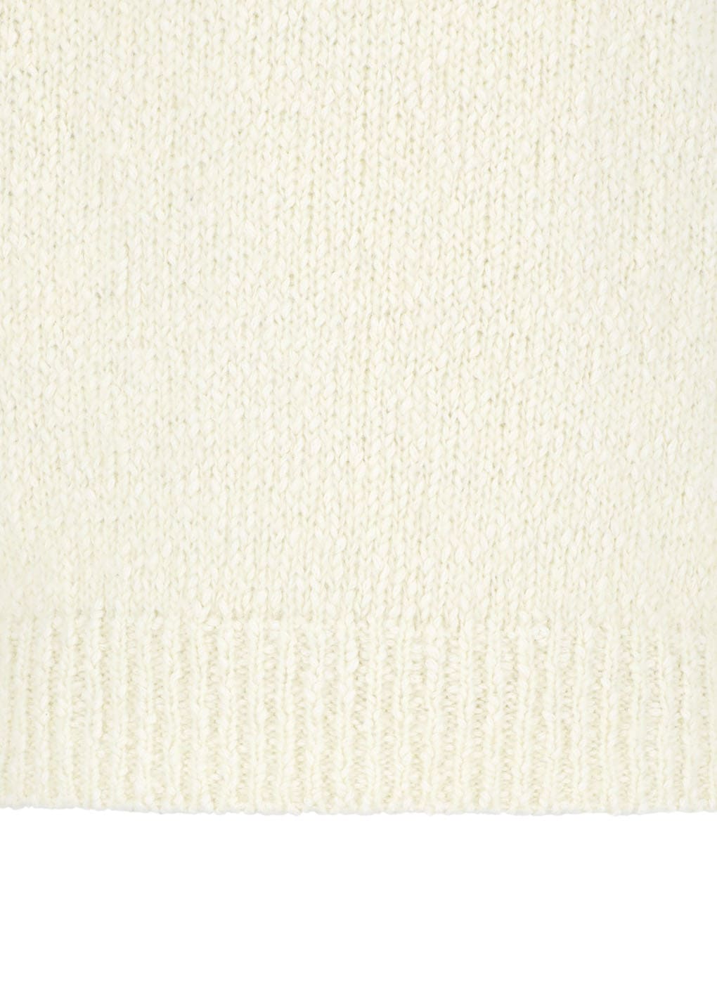 hairy slub half zip up knit, ecru
