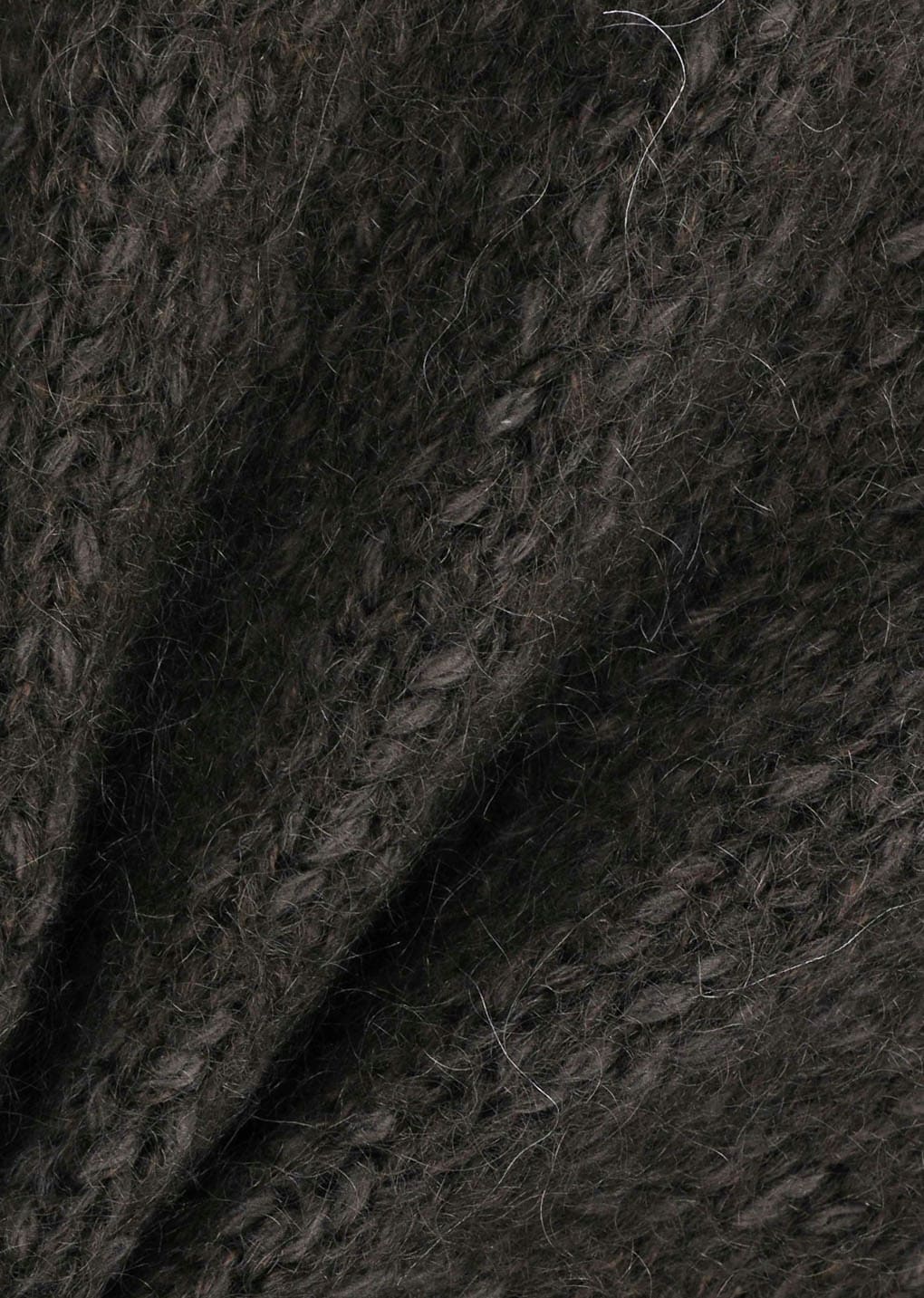 hairy slub pullover, dark brown