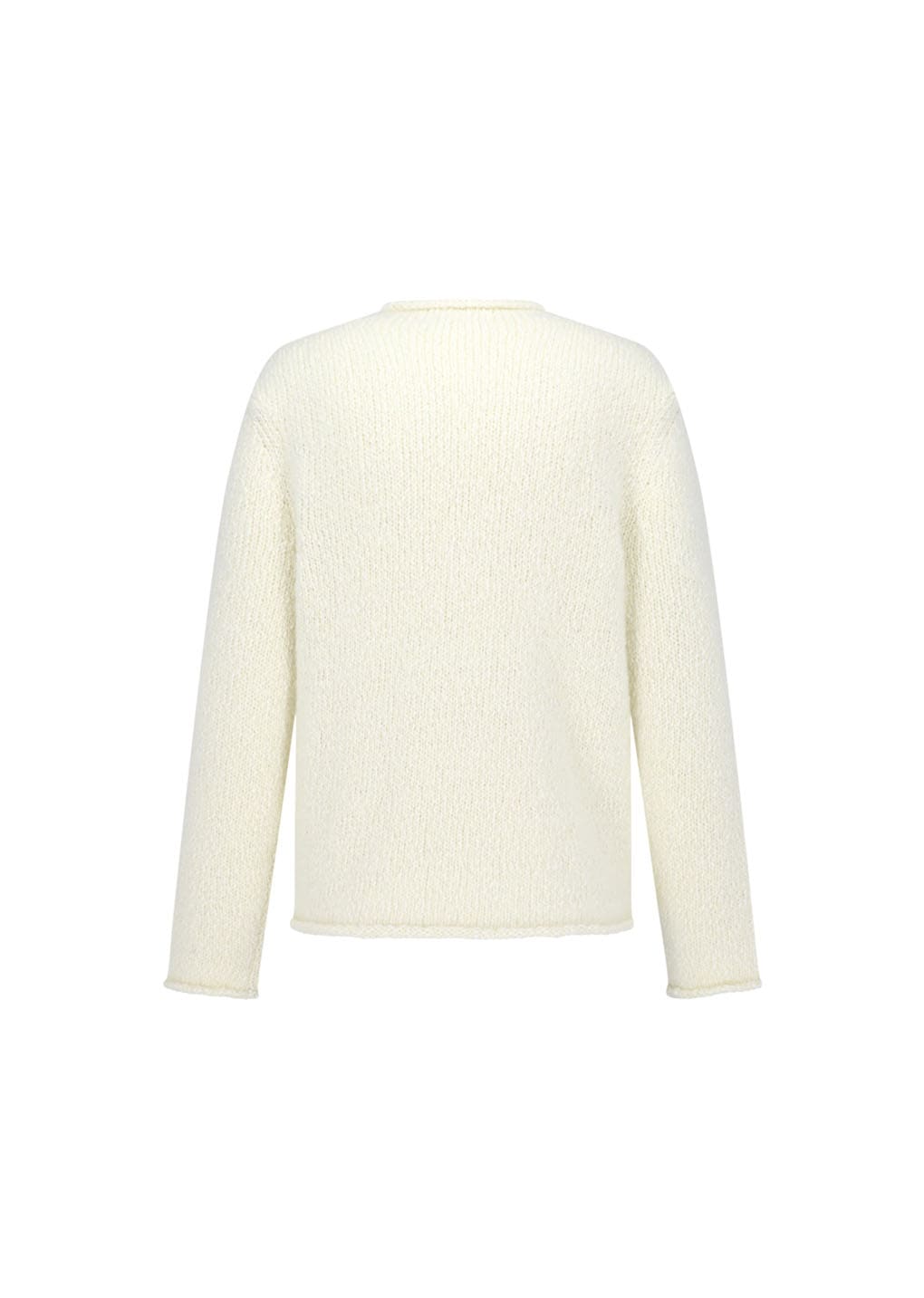 hairy slub pullover, ecru