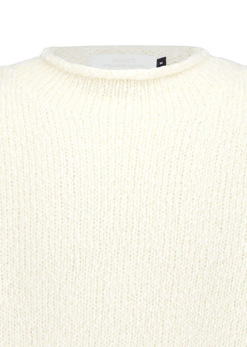 hairy slub pullover, ecru