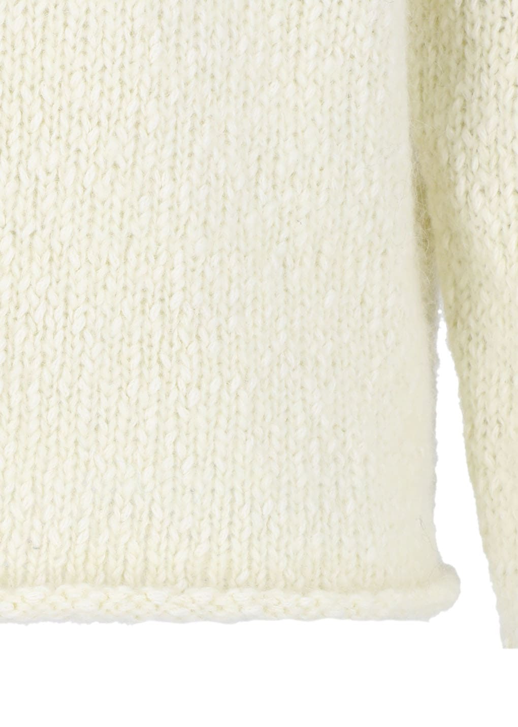 hairy slub pullover, ecru