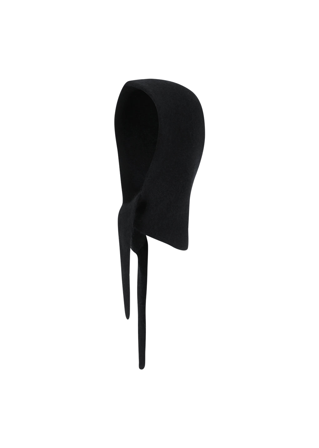 hairy balaclava scarf, black