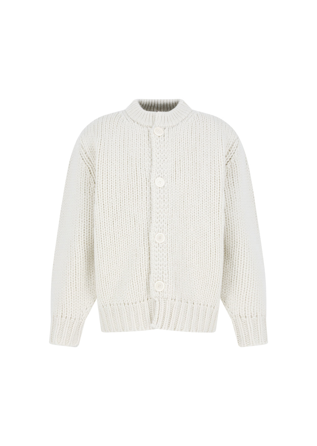 hand knitted cardigan, ecru