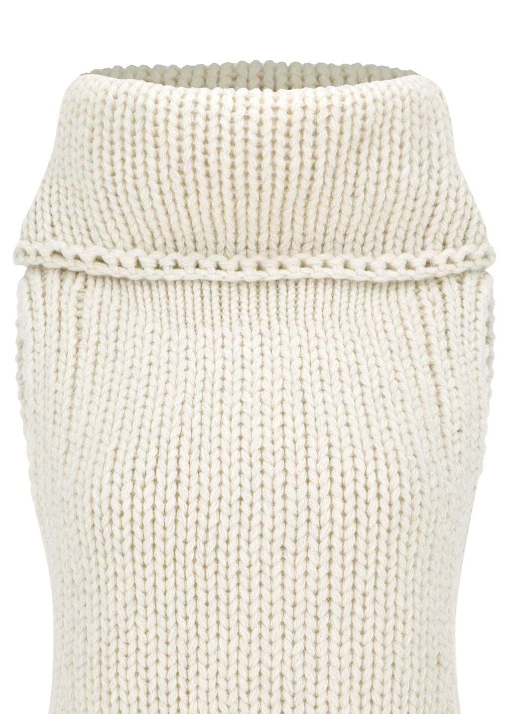 hand knitted vest, ecru