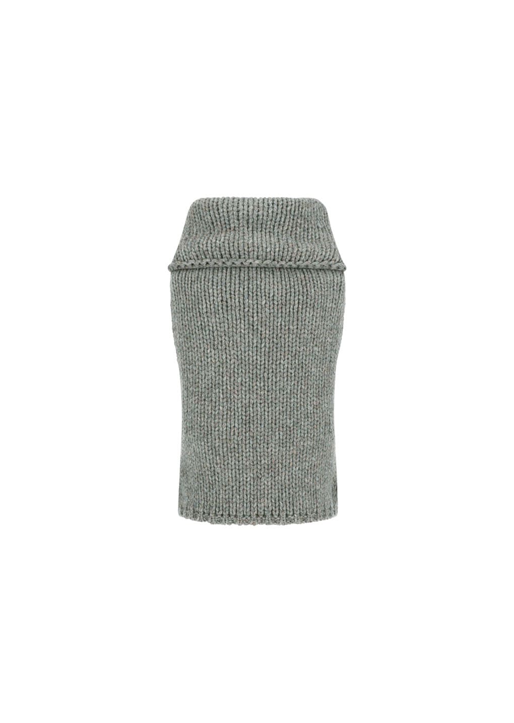 hand knitted vest, grey