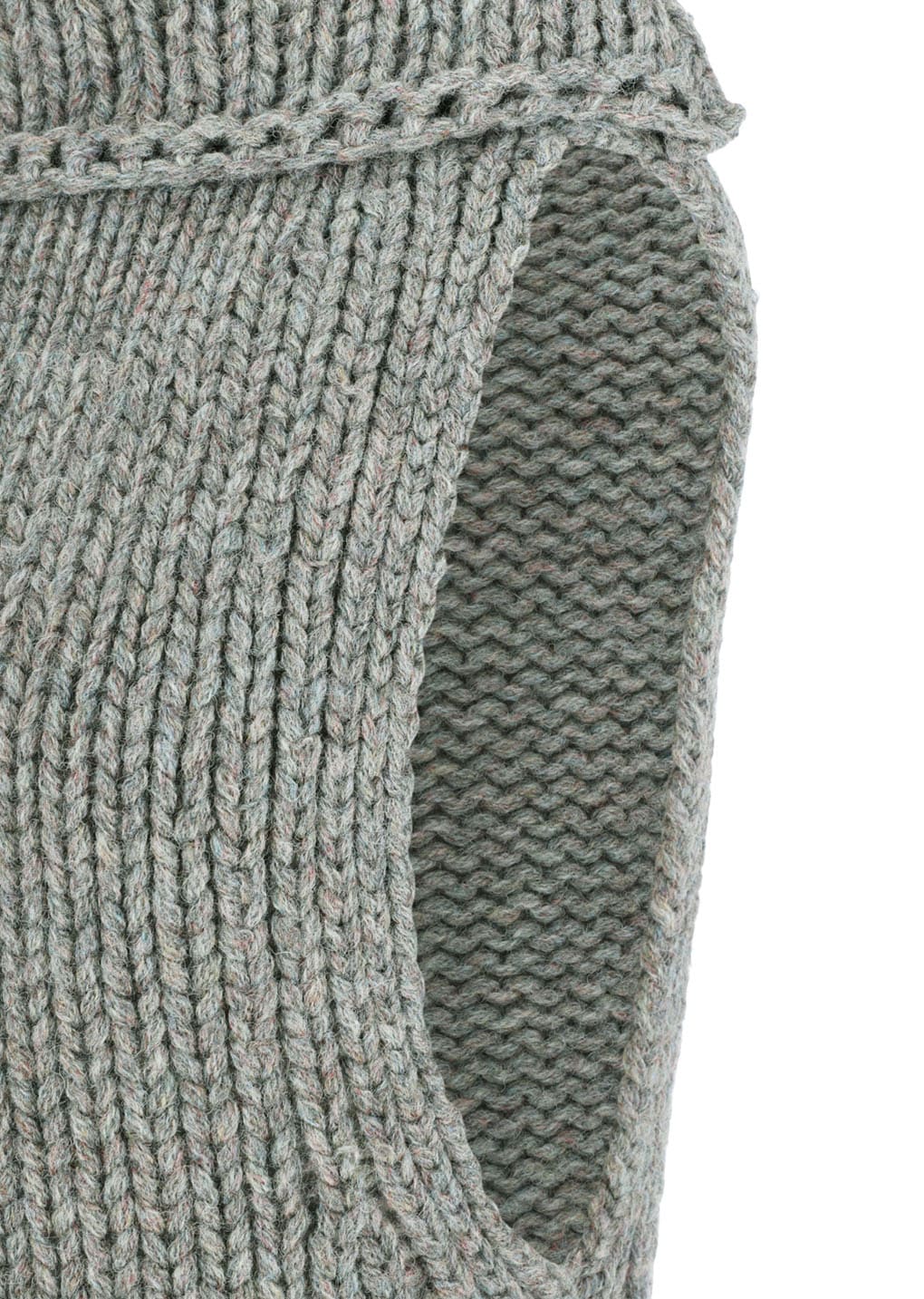 hand knitted vest, grey