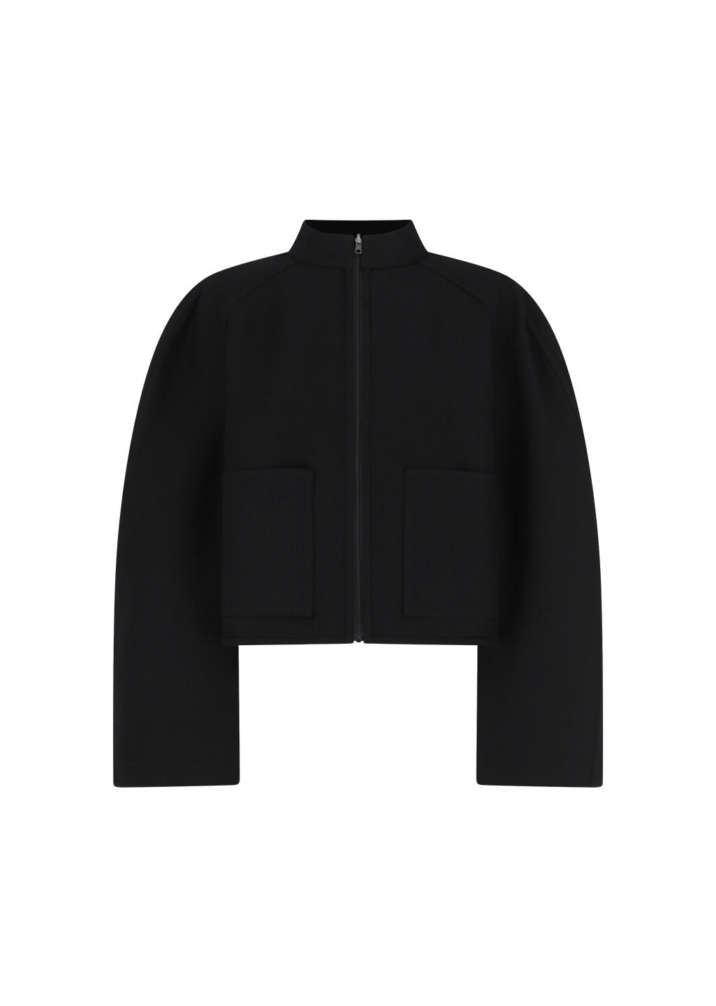 handmade raglan crop jacket, black