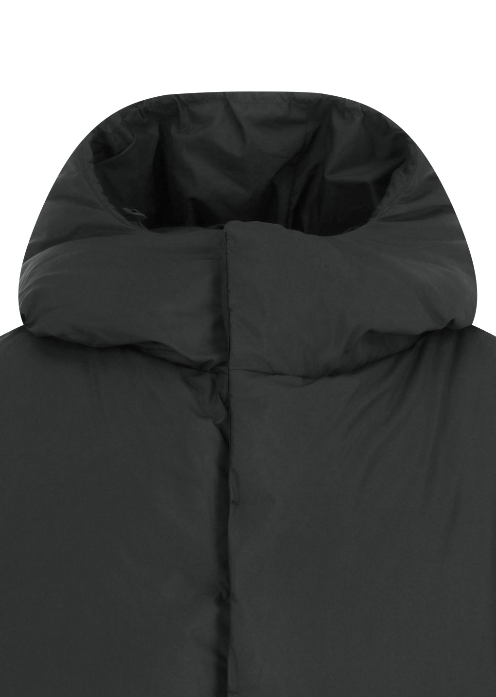 hooded down puffer, black