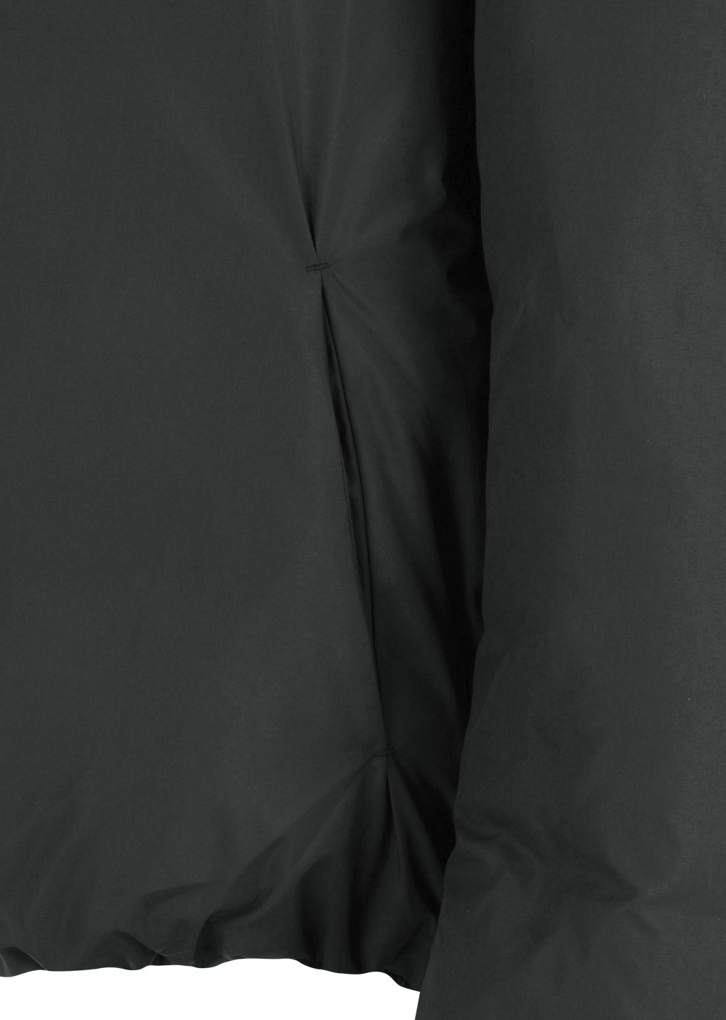 hooded down puffer, black