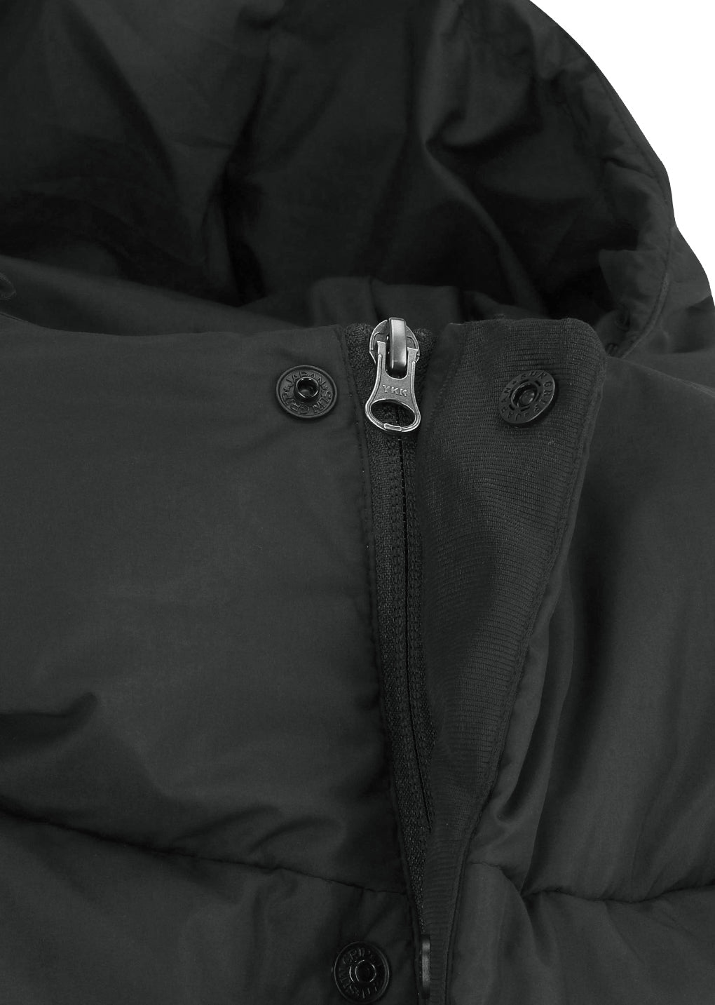 hooded down puffer, black