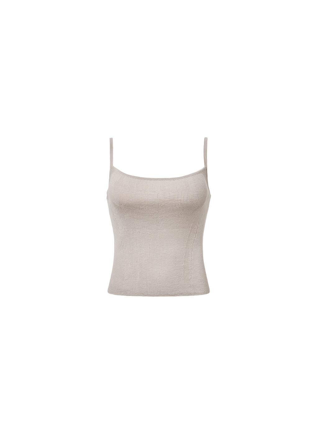 knit sleeveless top, grey