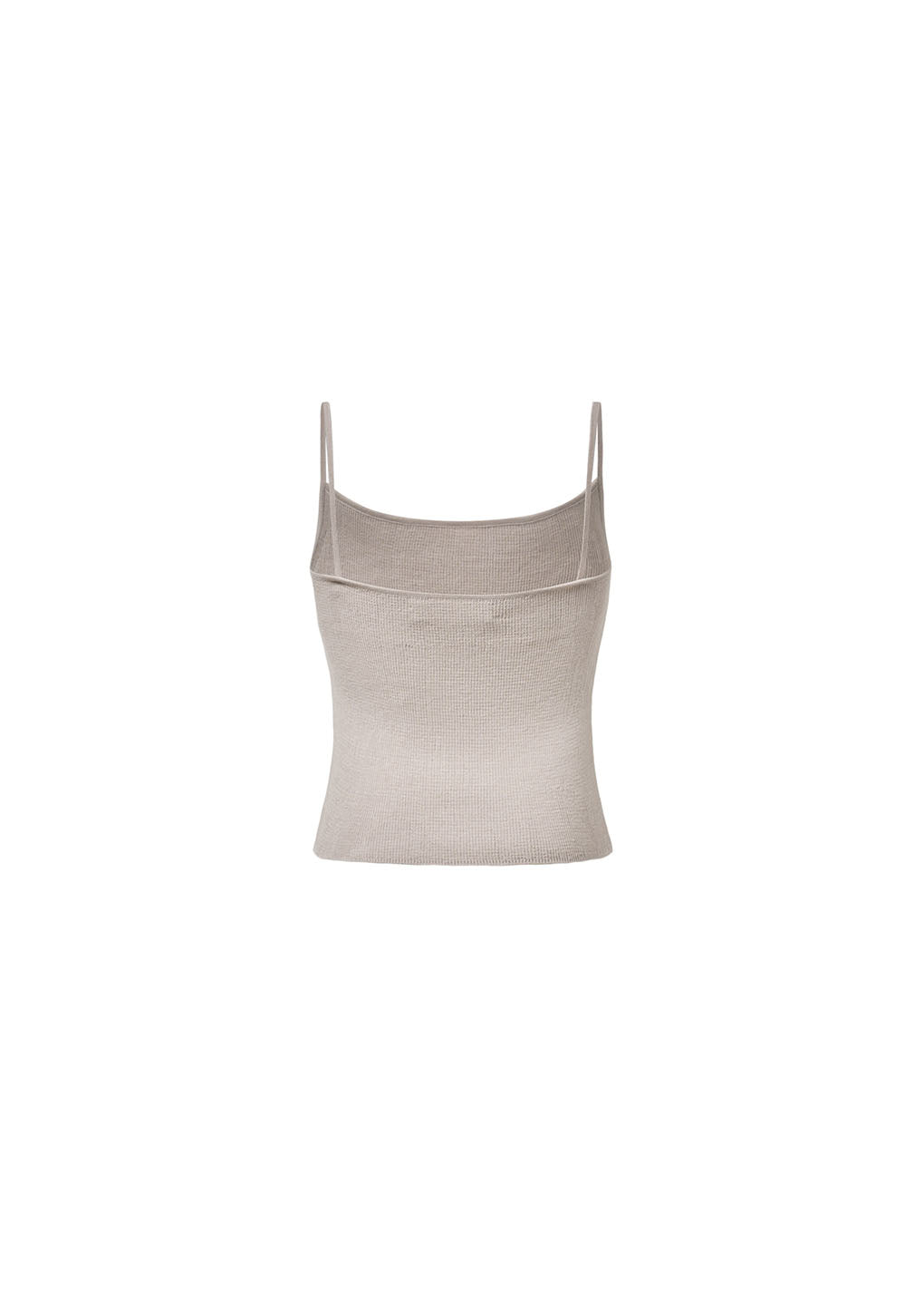 knit sleeveless top, grey