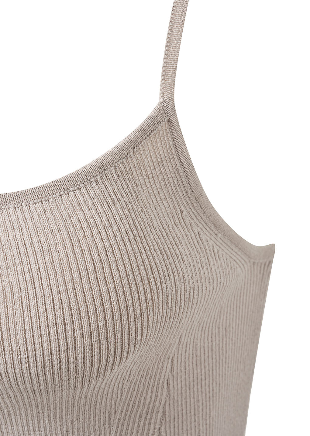 knit sleeveless top, grey