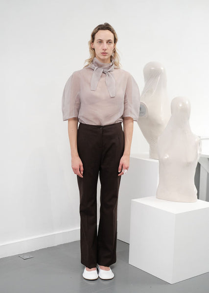 タグありAMOMENTO　KNOTTED COLLAR TOP ブラウス AMOMENTO GLOBAL