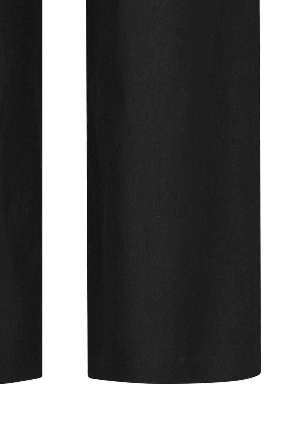 linen banding pants, black