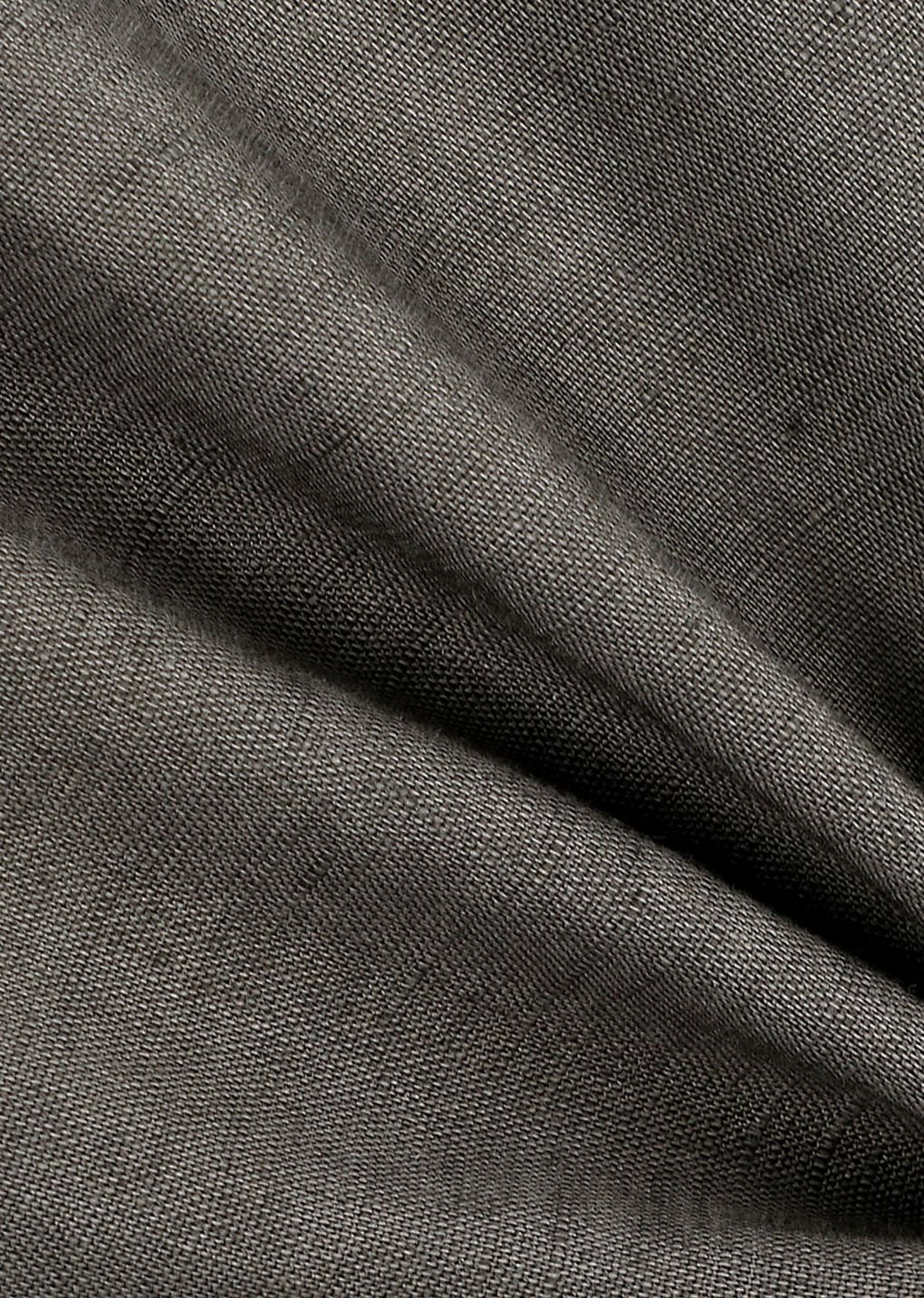 linen curved vest, khaki