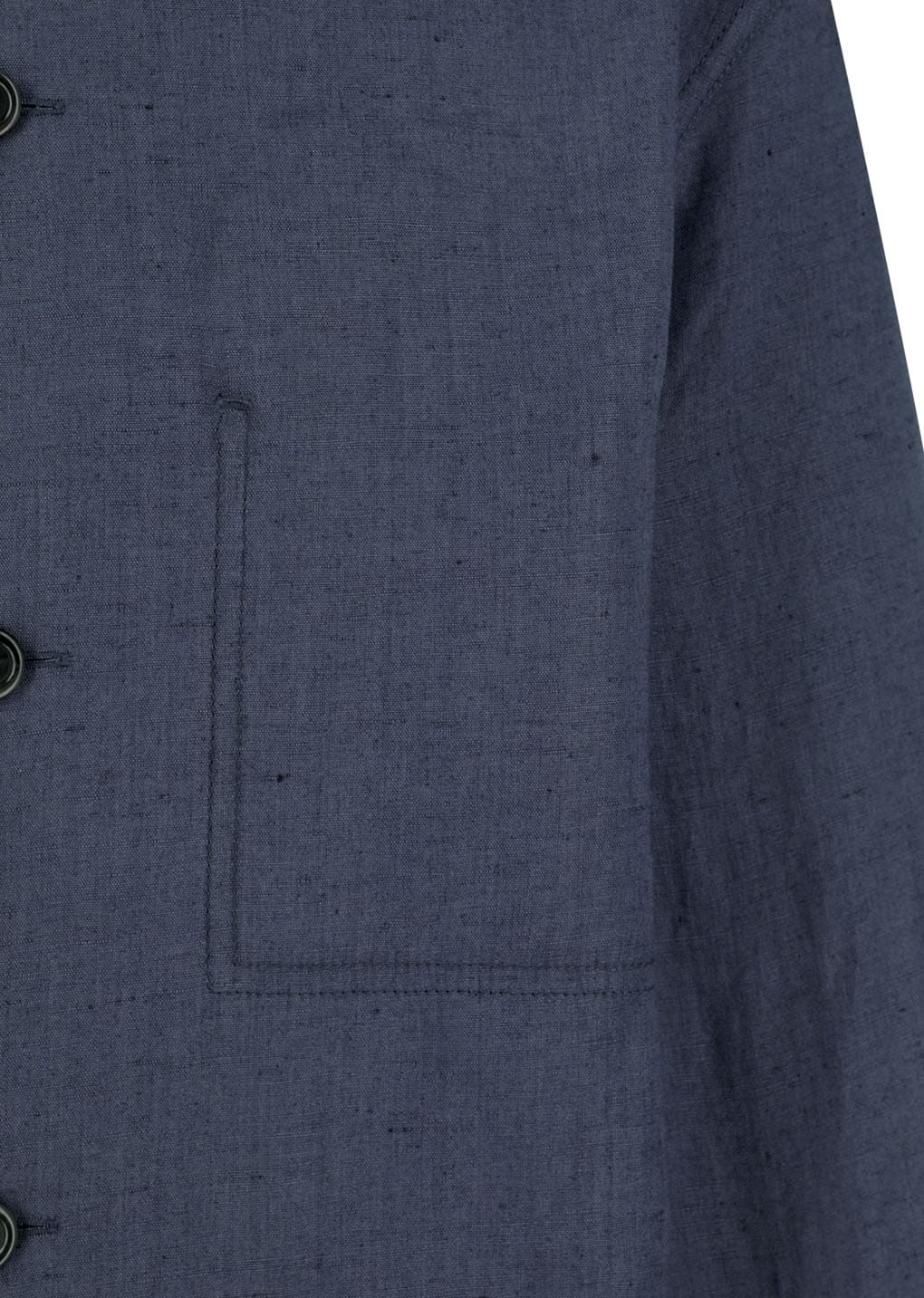linen pocket jacket, blue
