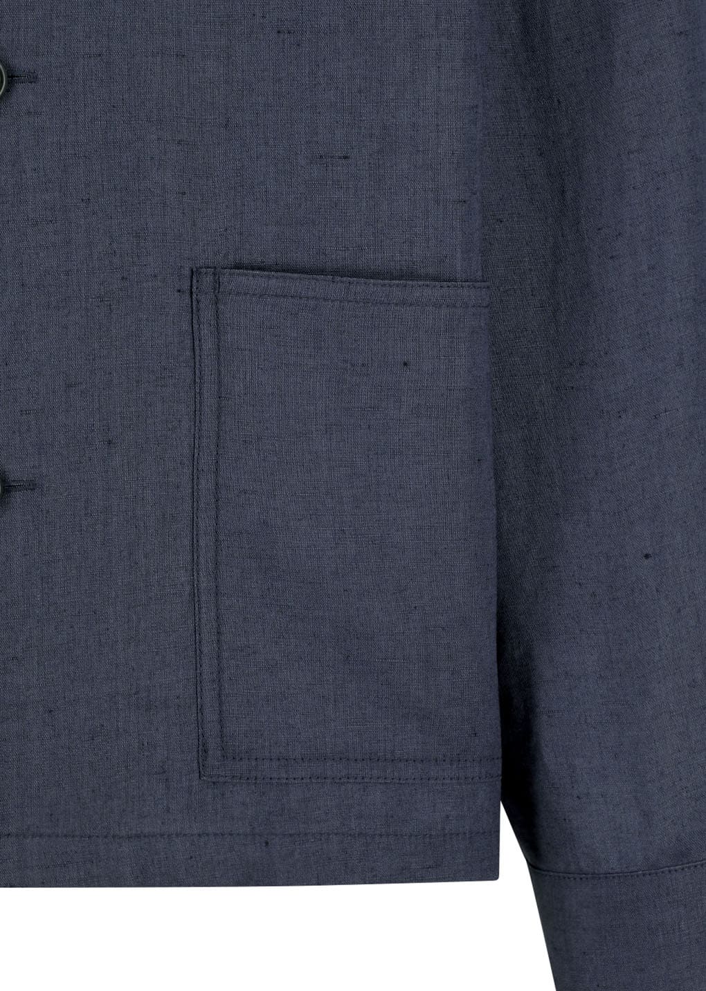linen pocket jacket, blue