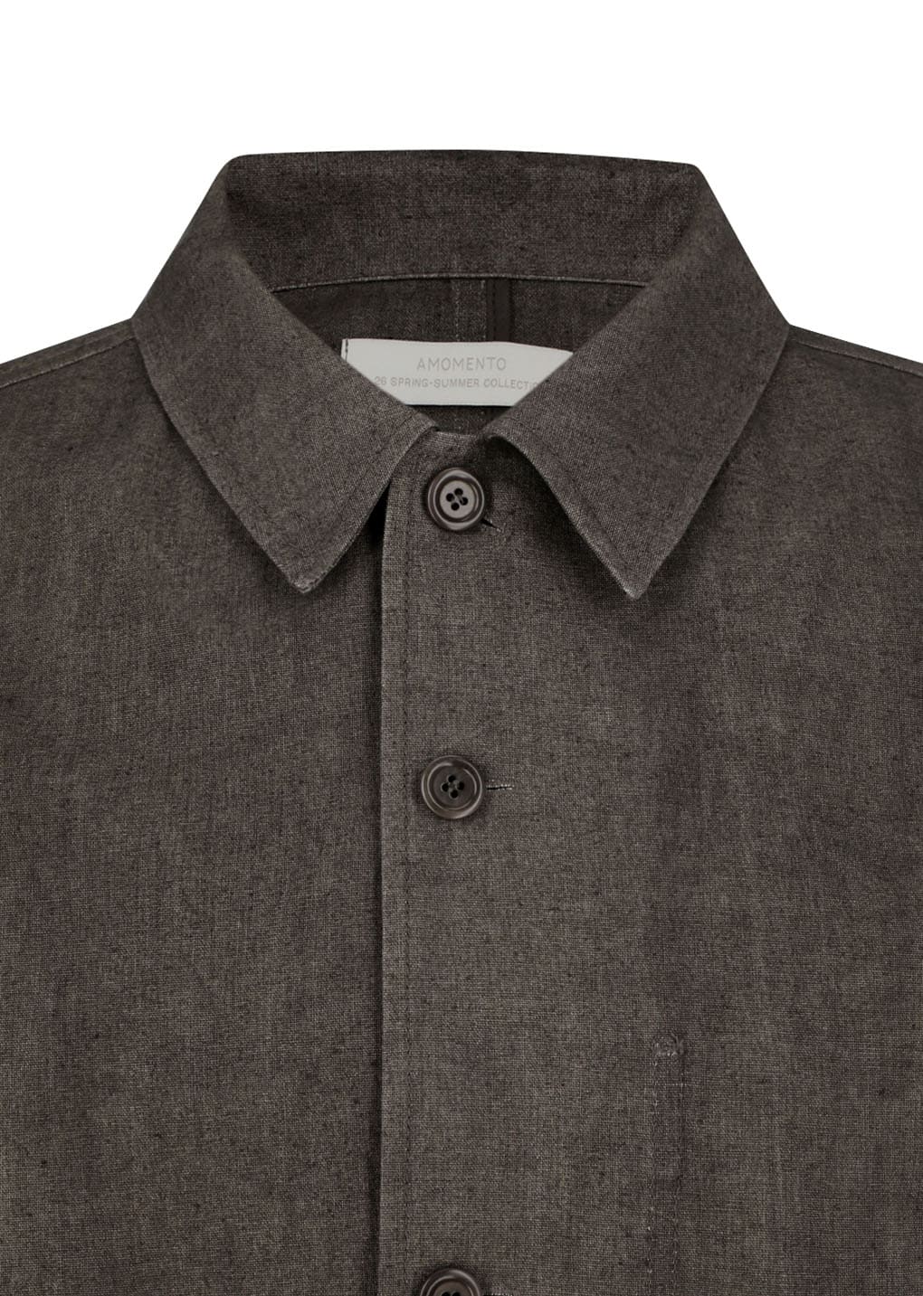 linen pocket jacket, brown