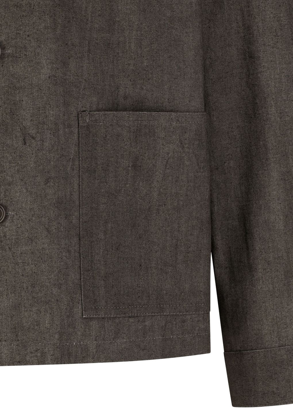 linen pocket jacket, brown