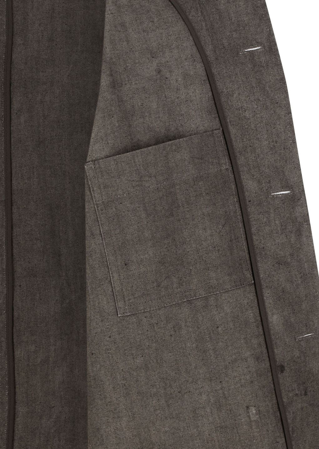 linen pocket jacket, brown