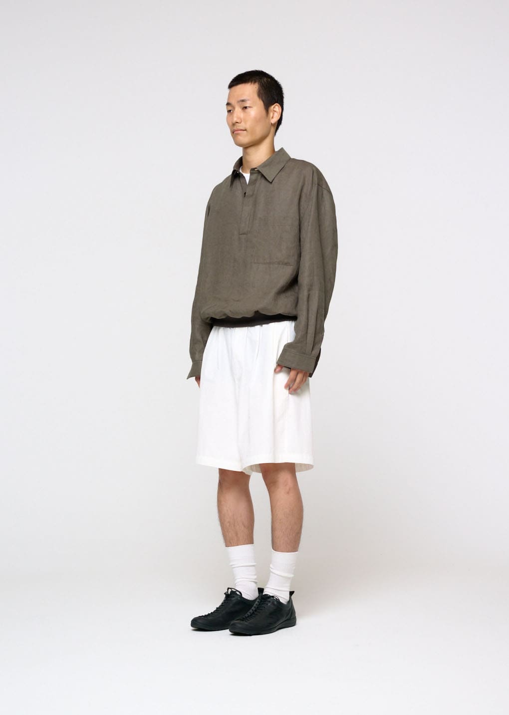 linen pullover, khaki