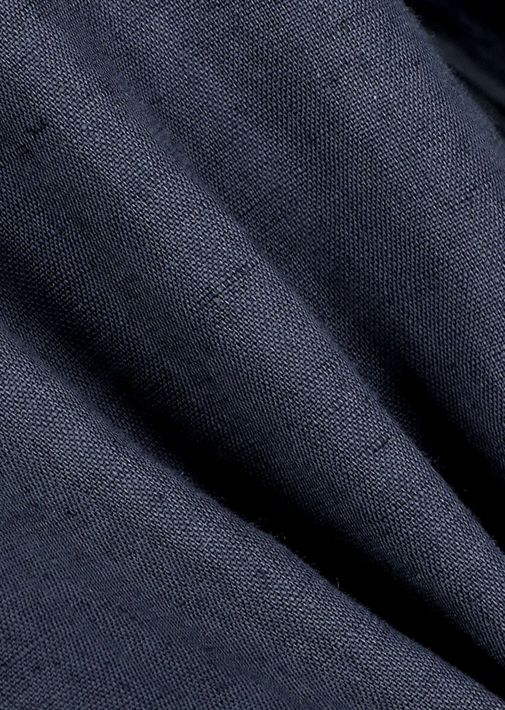 linen straight pants, blue