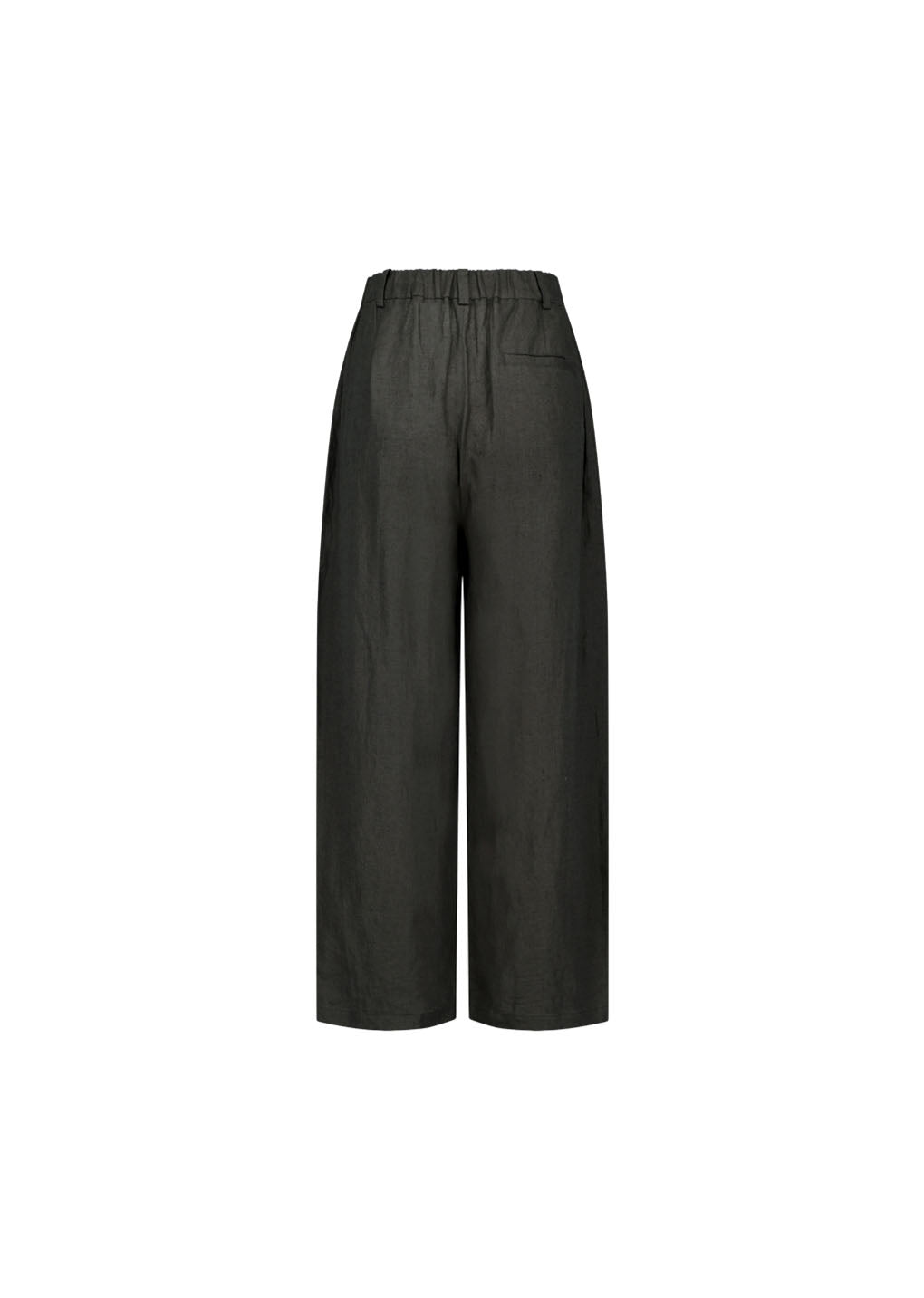 linen two tuck wide pants, khaki grey
