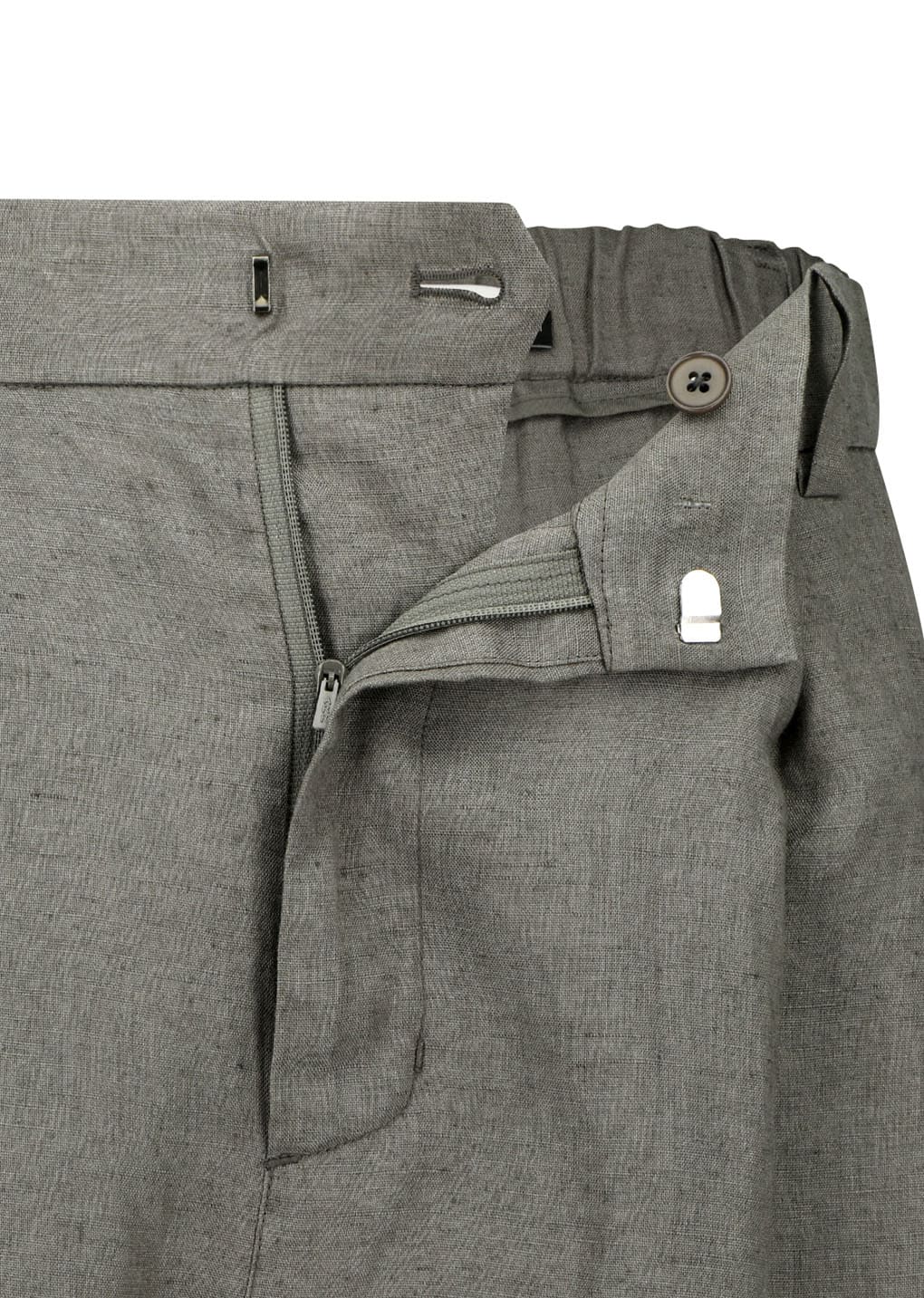 linen two tuck wide pants, khaki